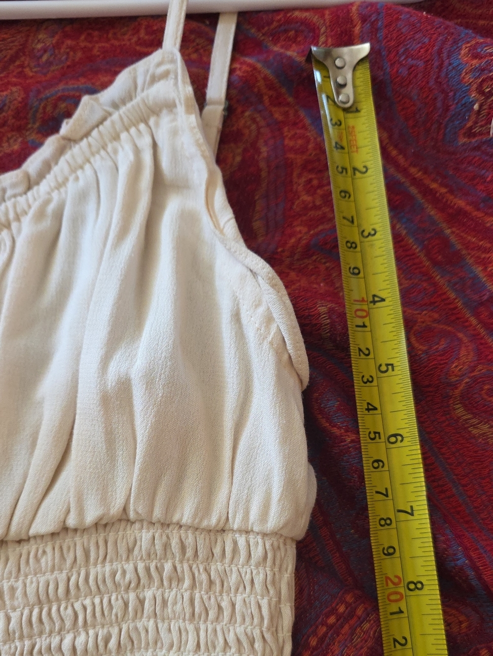 Roxy Cream Elastic Waist Top - Picture 7 of 9